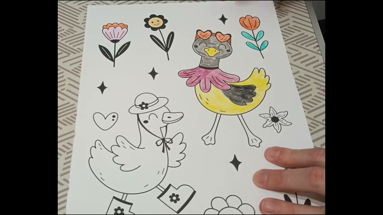 ASMR Easy color pencil ✏️✏️ COLOR WITH ME 💙❤️