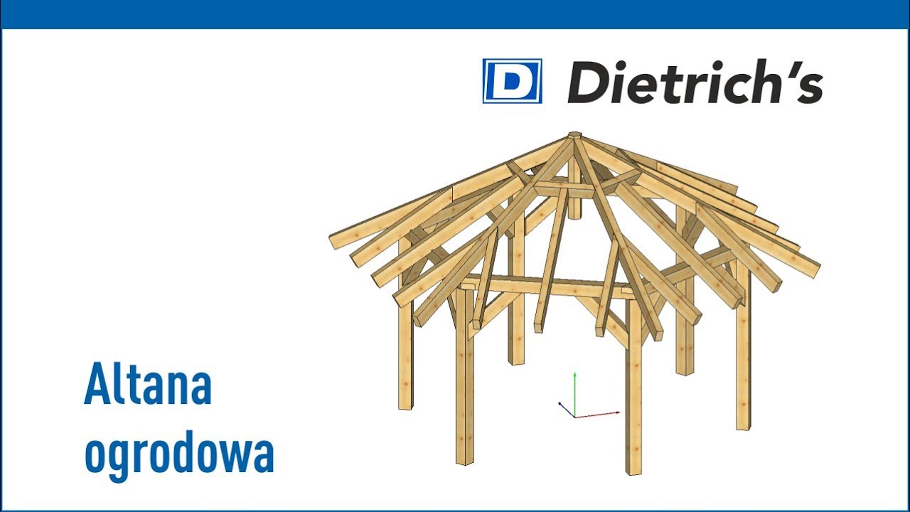 Drewniana altana ogrodowa