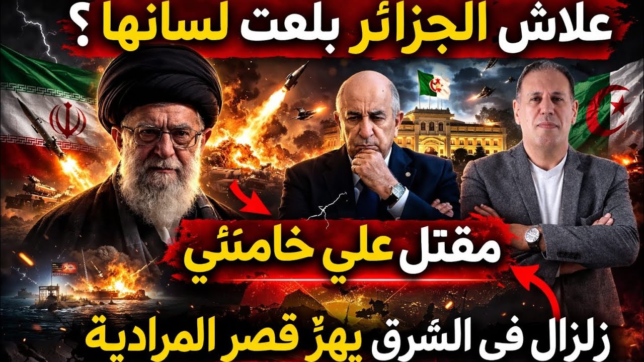 علاش الجزائر بلعت لسانها بعد اغتيال المرشد الإيراني علي خامنئي؟  زلزال الشرق الأوسط يهز الجزائر