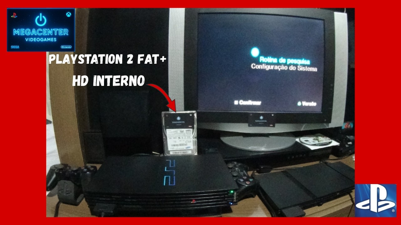 PS2 Fat+HD interno