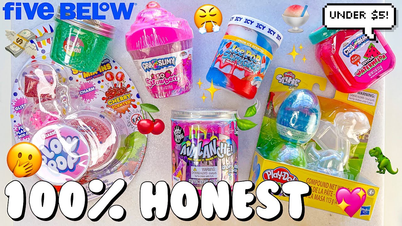 Обзор слаймов из магазина 💖 Стоят ли эти новые слаймы Five Below своей цены менее 5 долларов?