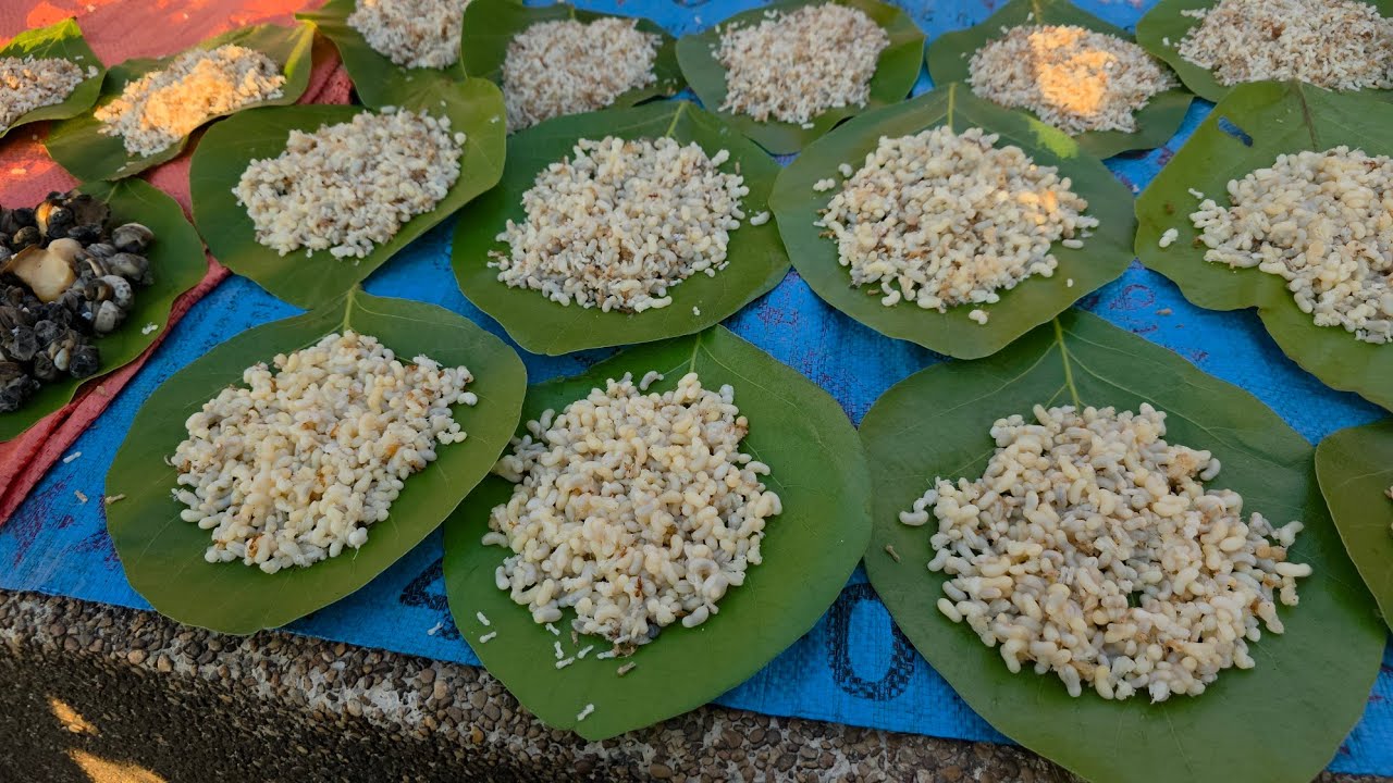 ตลาดนัดไทยลาว ธาตุพนม กลับมาแล้ว!! สะออนของกิน หลายคัก ไข่มดแดง แนวแซ่บ 