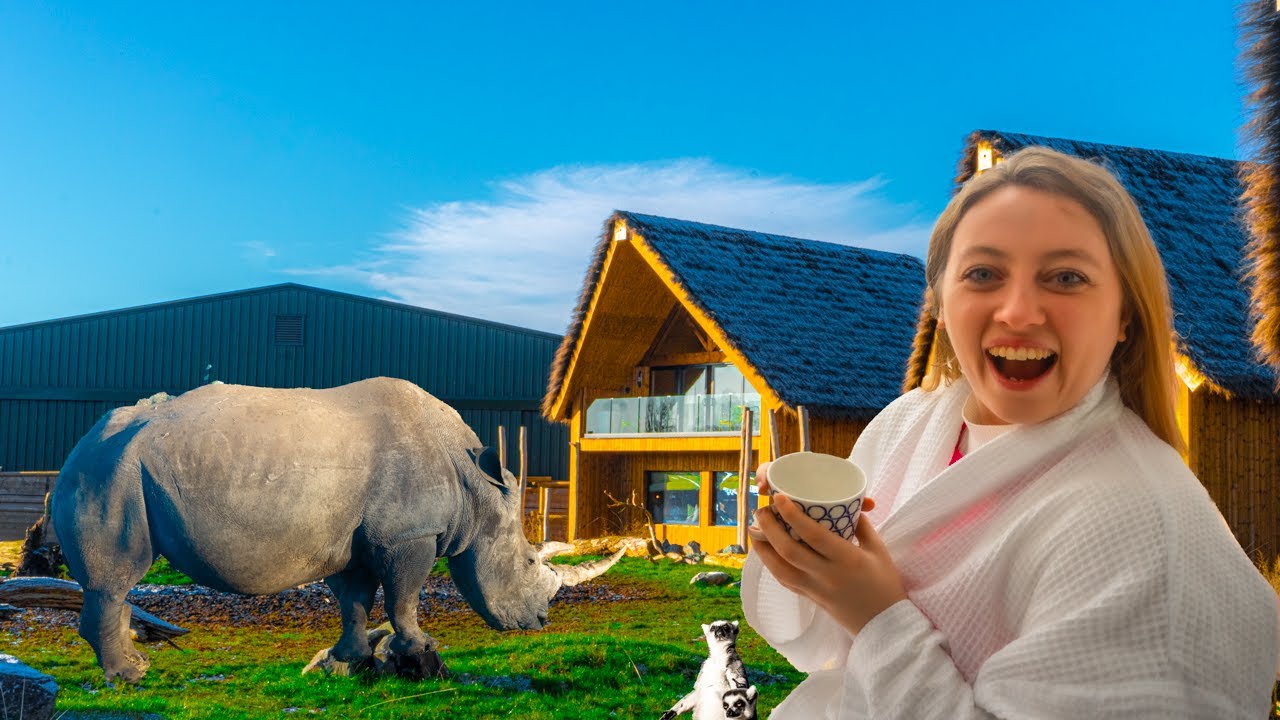 We Spent The Night In A LUXURY RHINO LODGE (West Midlands Safari Park)