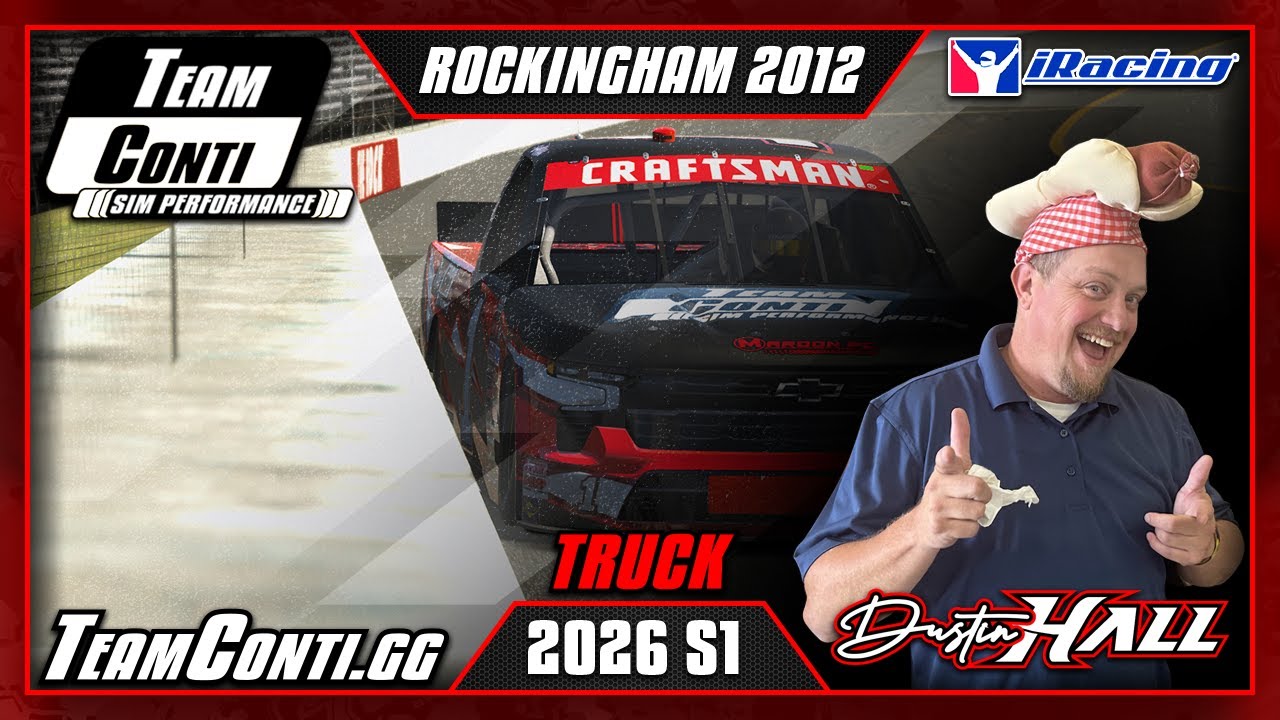 Team Conti Sim Performance | Руководство по трассе iRacing | Гонка NASCAR Truck на трассе Рокинге...