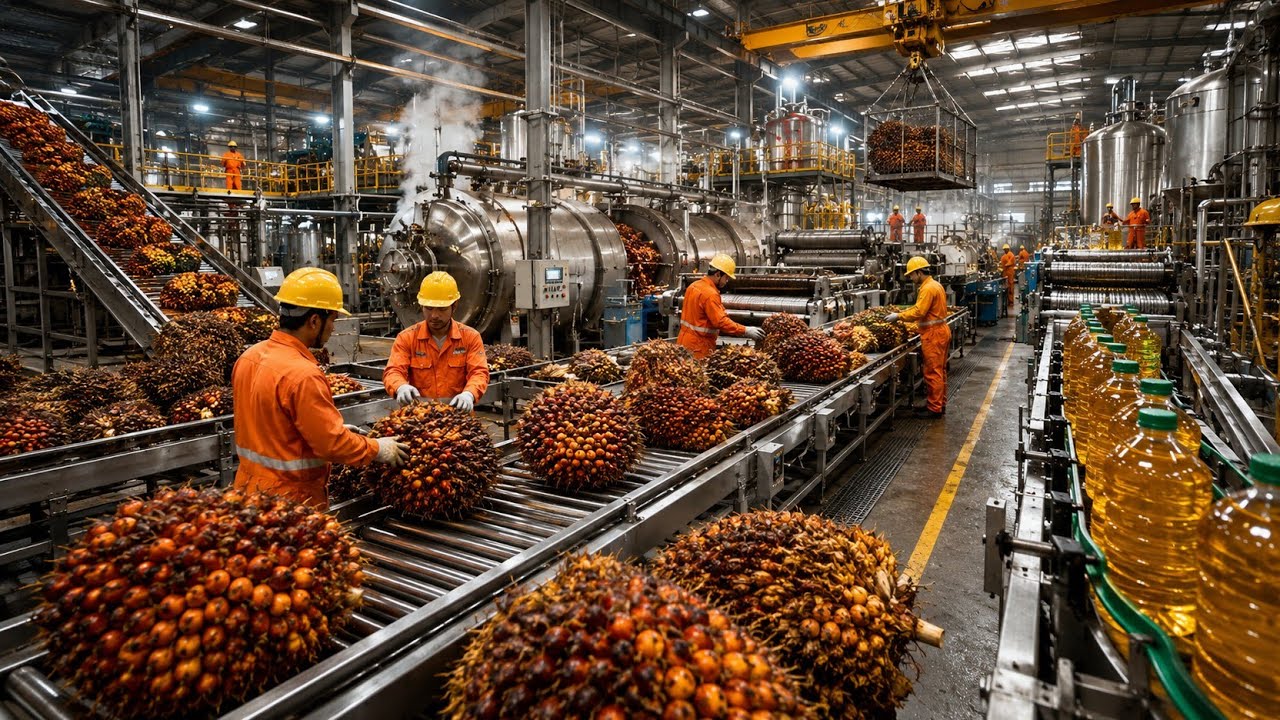 Inside a Millions Dollar Palm Oil Factory | Complete Production Process Documentary