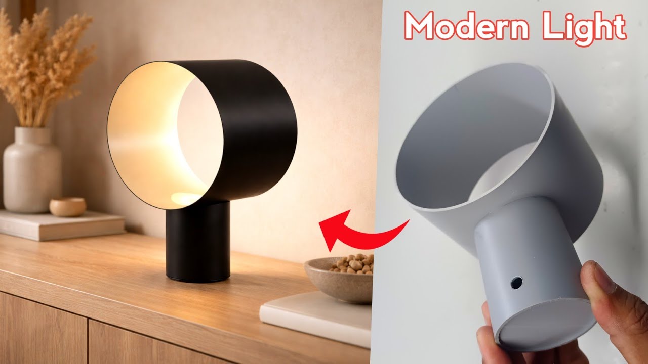 DIY Living Room Decoration Table Lamp _ Simple & Beautiful Idea