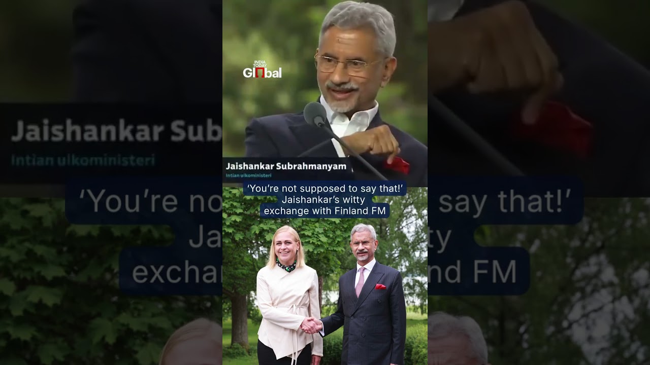 S  Jaishankar shared a light hearted moment with Finland Foreign Minister #jaishankar #breakingnews