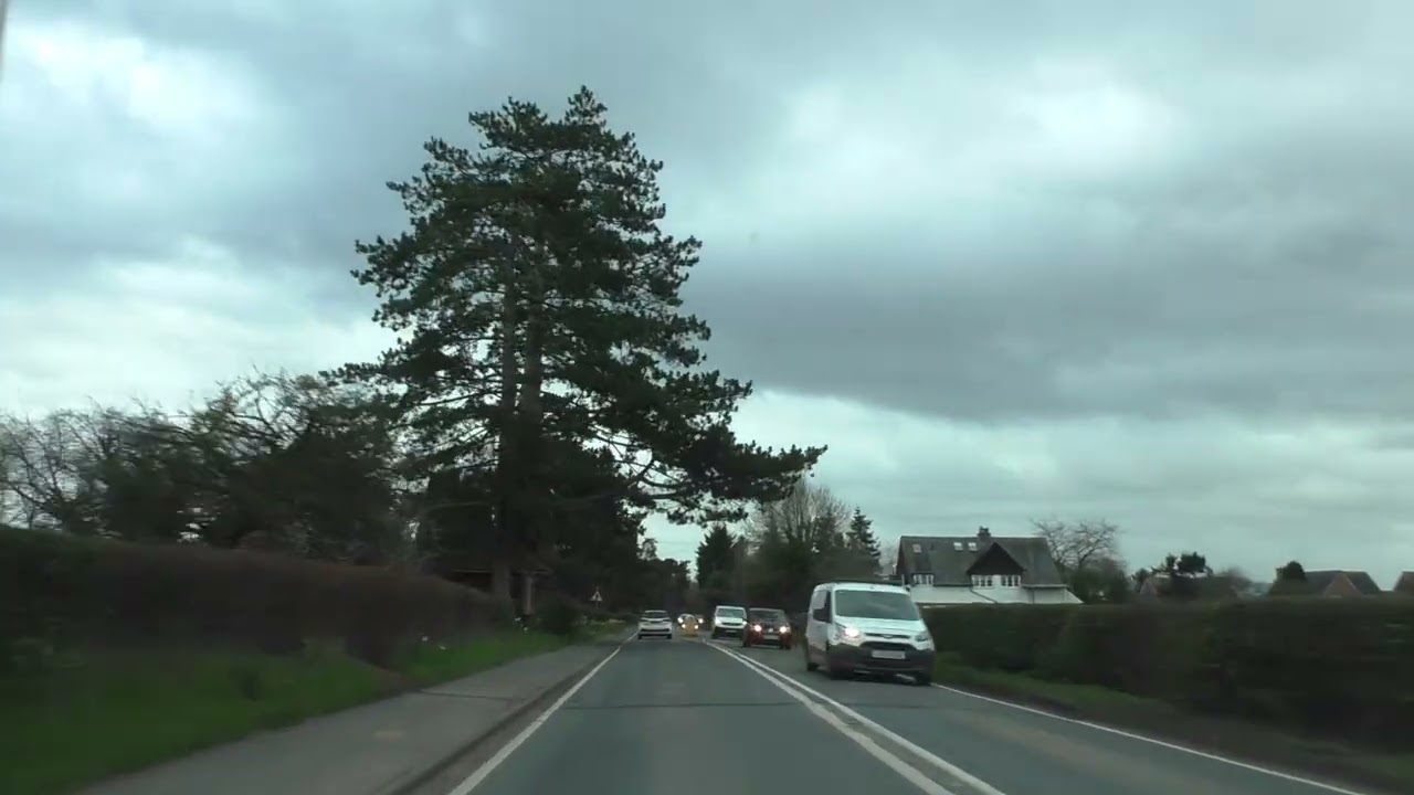 Driving On The A443 From Hallow To Worcester, Worcestershire, England 25th February 2026