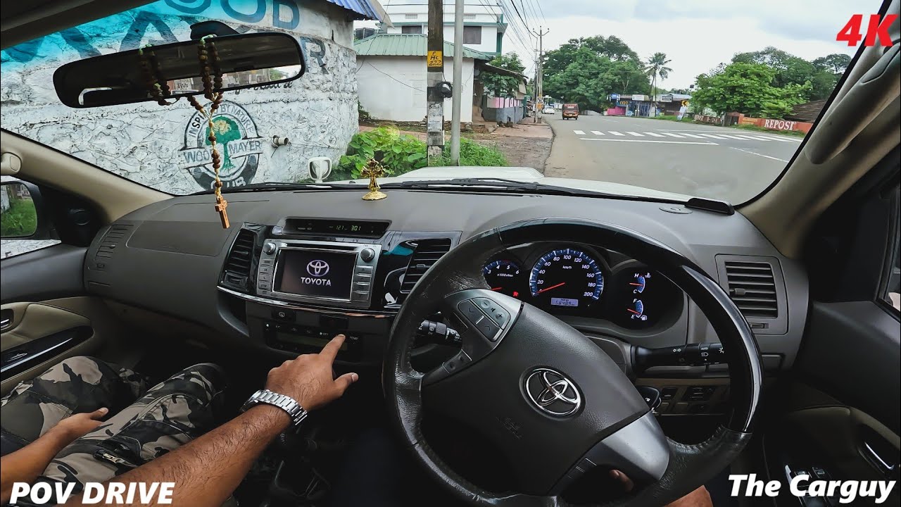 Toyota Fortuner 4x4 POV Driving | 2013 Model | Kerala | 3.0 L D4D | 4K | The Carguy | ASMR | #61 |