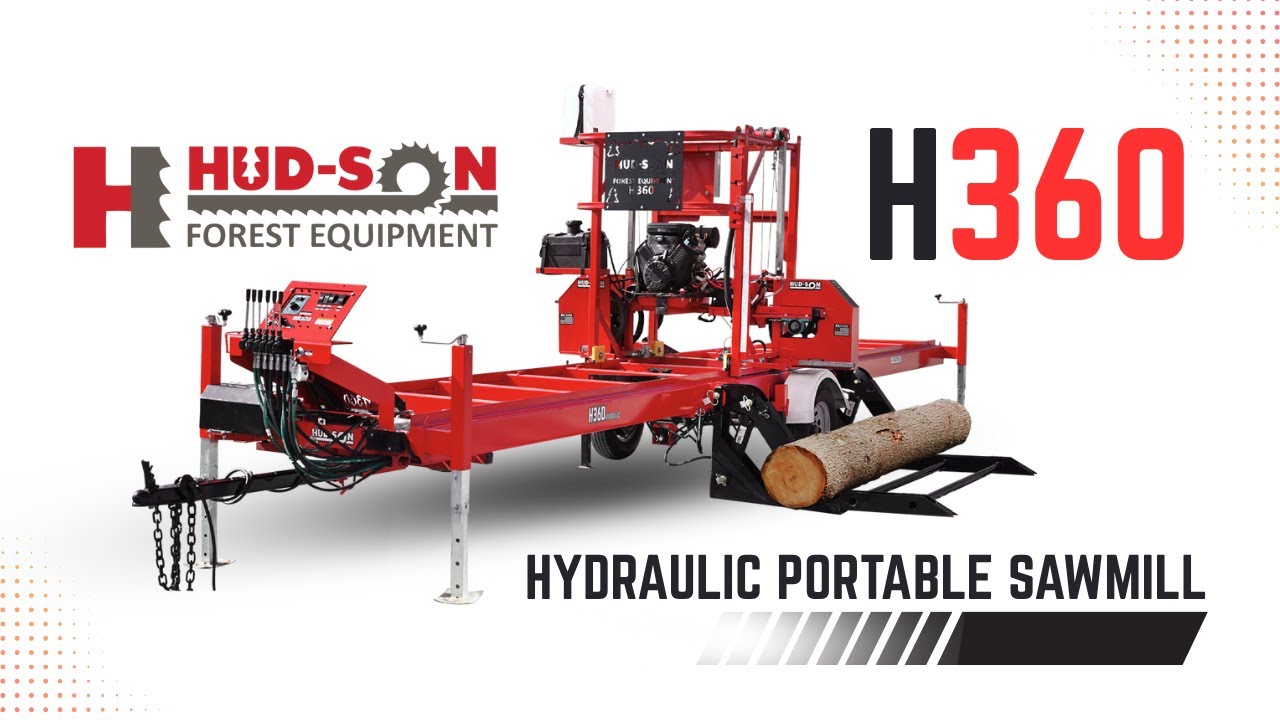 Hudson H360 Hydraulic Portable Sawmill | Chipper LLC Trailers & Equipment