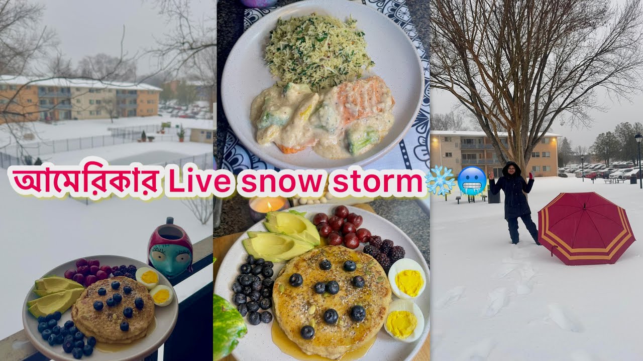 আমেরিকার লাইভ snow storm।ভয়ংকর অভিজ্ঞতা,চোখের সামনে বাড়ি,গাড়ি,রাস্তা সব বরফের নিচে হারিয়ে যাচ্ছে।