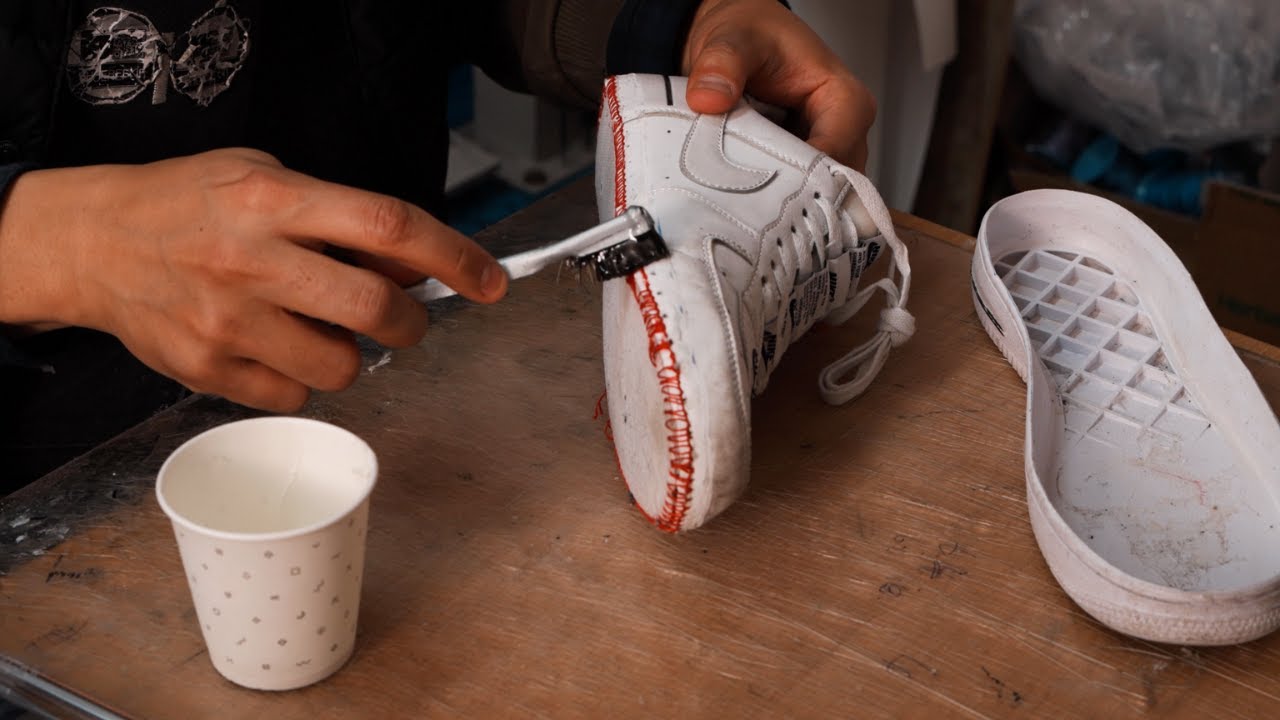 나이키 에어포스 밑창 떨어짐 + 안감교체 l Air Force 1 Sole Re-Glue Heel-Liner Swap l AF1底剥がれ完全復活