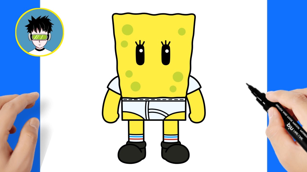 Como dibujar Bob Esponja - Skin Stumble Guys