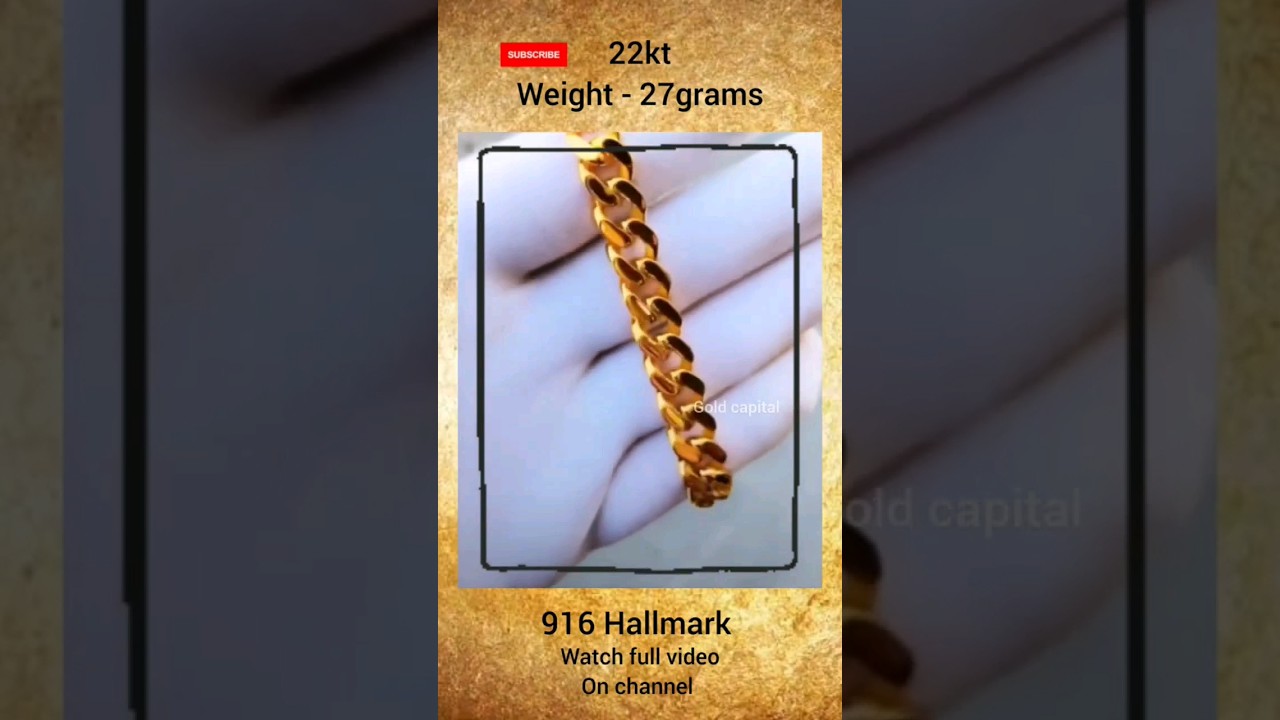 27 grams gold bracelet 22 carat | bracelet for man| #short #shortsviral