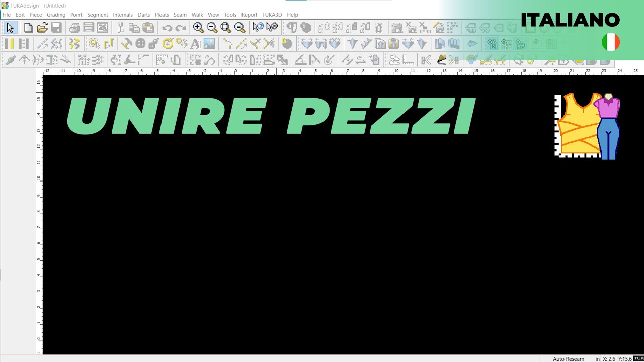 Italiano - Join Pieces | TUKAdesign Video Help | CAD Pattern Making Software | Italian