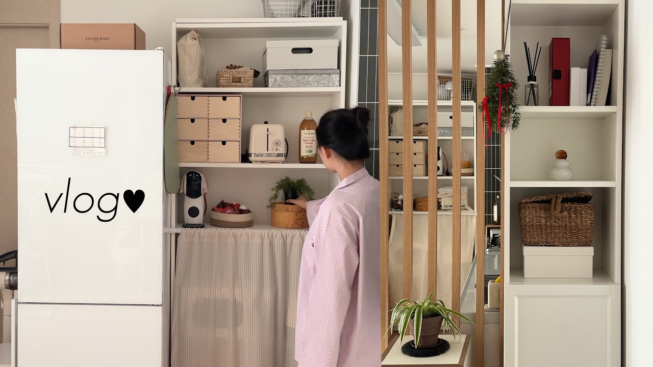 즉흥적으로 가구 배치 바꾸기🪑겨울 데일리 룩을 곁들인 일상 브이로그, 먹기만 했던 생일 주간의 기록 .. ♥︎ㅣA week in my life