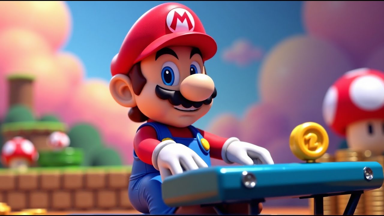Super Mario Theme Synthwave Cover: Retro Gaming Vibes Remixed.