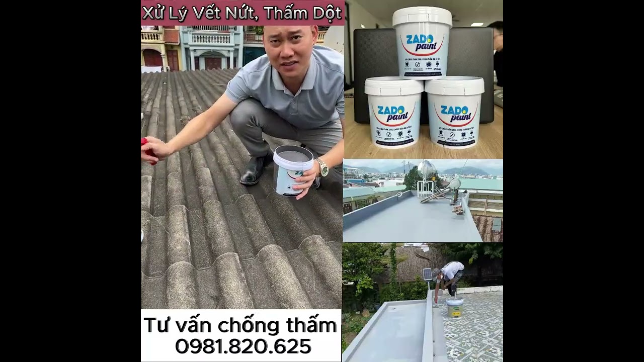 Sơn chống thấm Zado Paint chống thấm đặc biệt, an toàn, hiệu quả