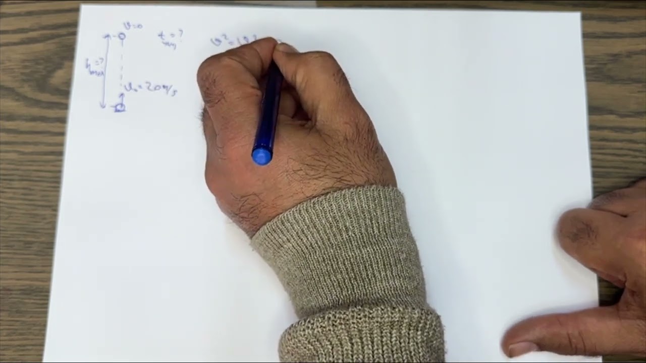 Fizik I Final Sınavı Aşağıdan Yukarı Atış Soru Çözümü (Physics I Final Up throw Question Solution)