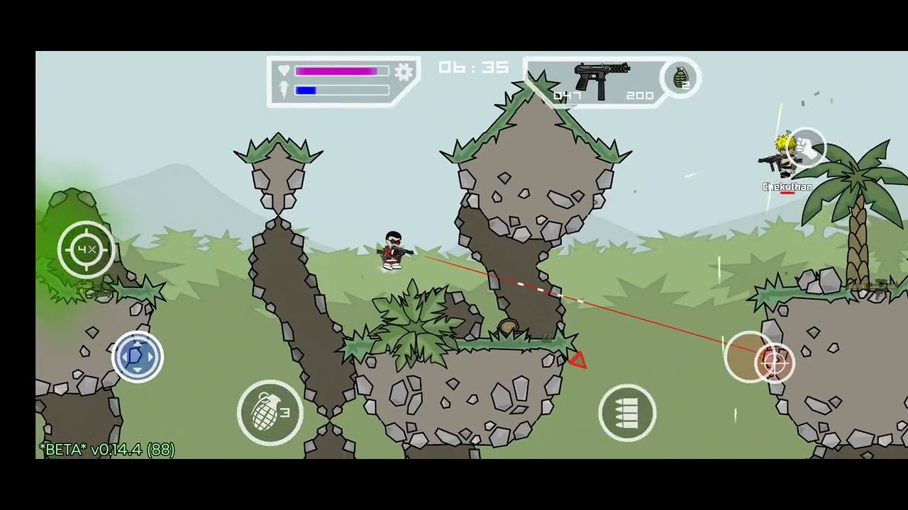 Mini Militia Gameplay 66 (WizKnight) Outpost