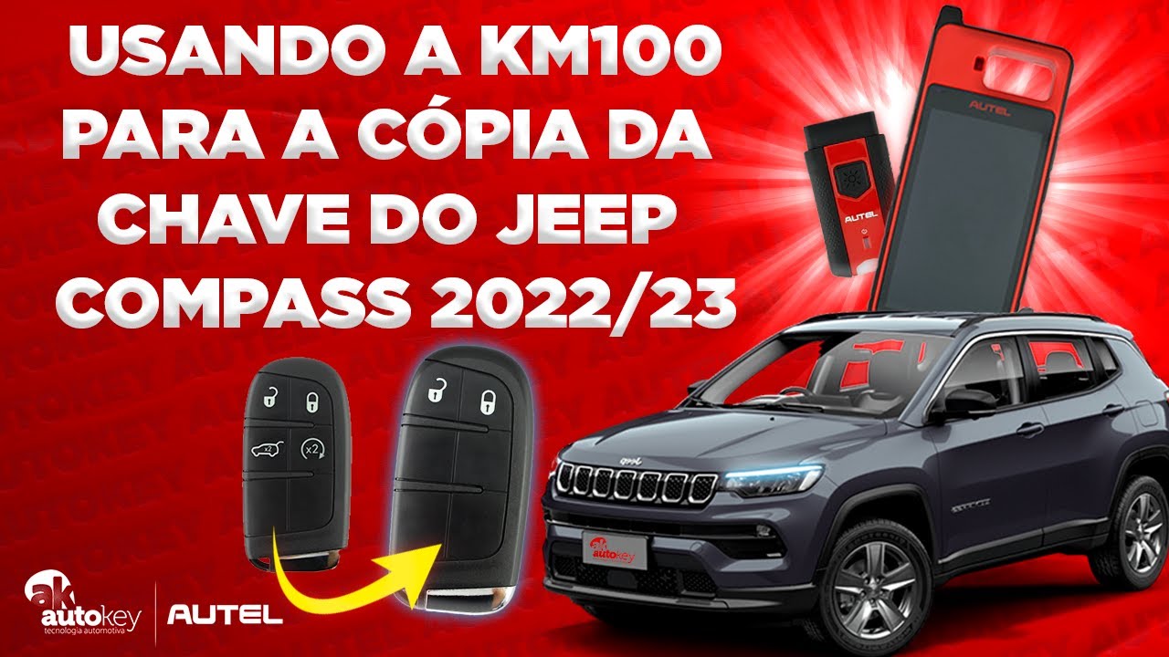 USANDO A KM100 PARA CÓPIA DA CHAVE DO JEEP COMPASS 2022/2023 | AUTOKEY