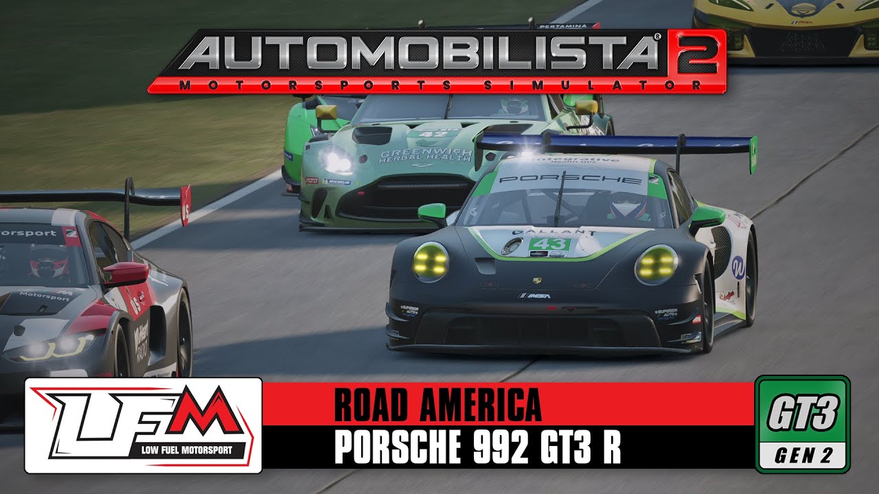 Automobilista 2 | Road America | Porsche 992 GT3 R (GT3 G2) | LFM