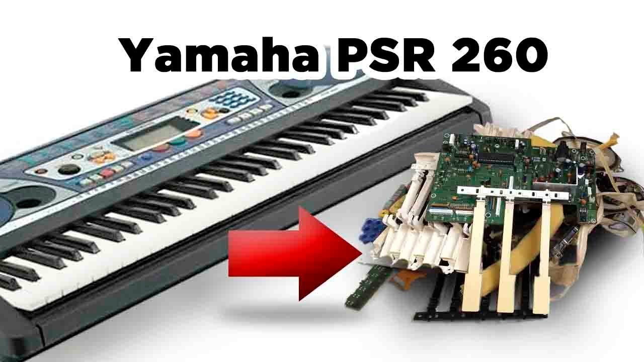 Desmontando um teclado Yamaha PSR260 Completamente para reaproveitamento de componentes eletrônicos