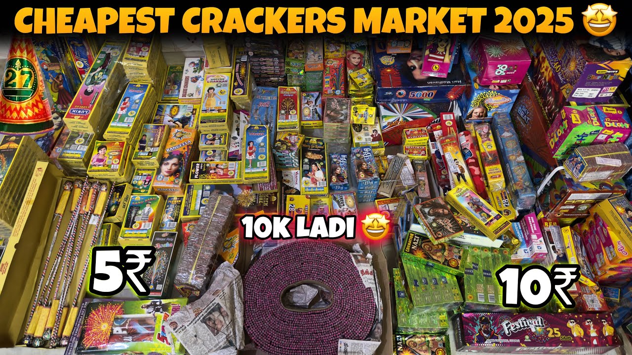 Cheapest Cracker Market 2025 / Green Crackers At 90% Off / All Types Of Crackers At Big Discount