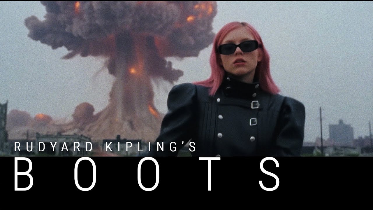 BOOTS - poem by Rudyard Kipling, but synthwave & with giant cartoon monsters
