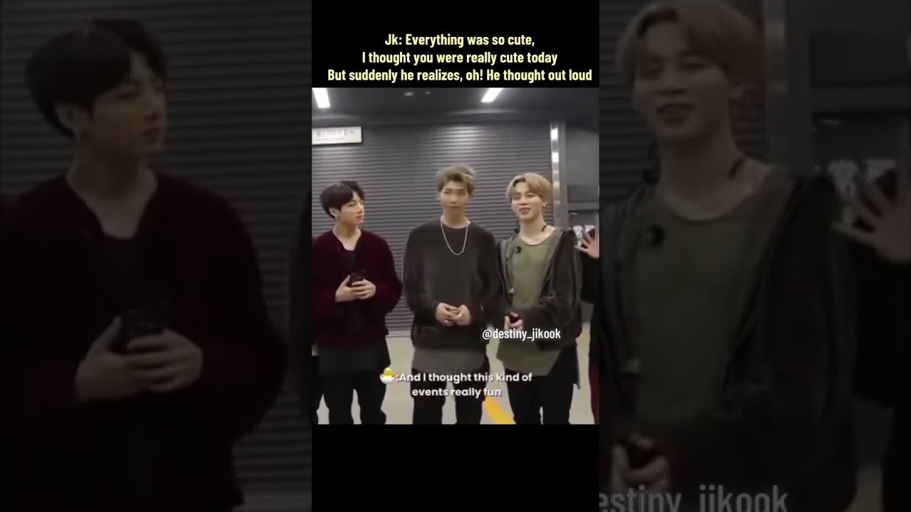 jk's realisation that his thoughts were loud 😂💕#jimin #jungkook #jikook