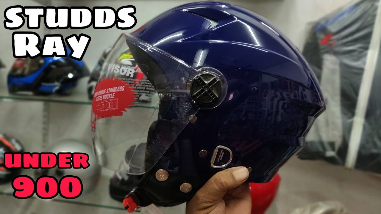 Best open face helmet studds ray super indigo blue colour helmet full review| cheapest price