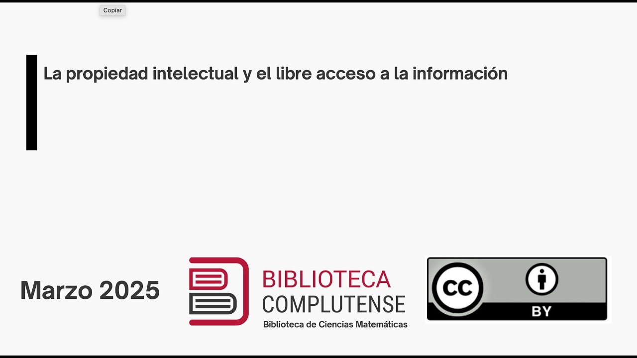 La propiedad intelectual y el libre acceso a la información