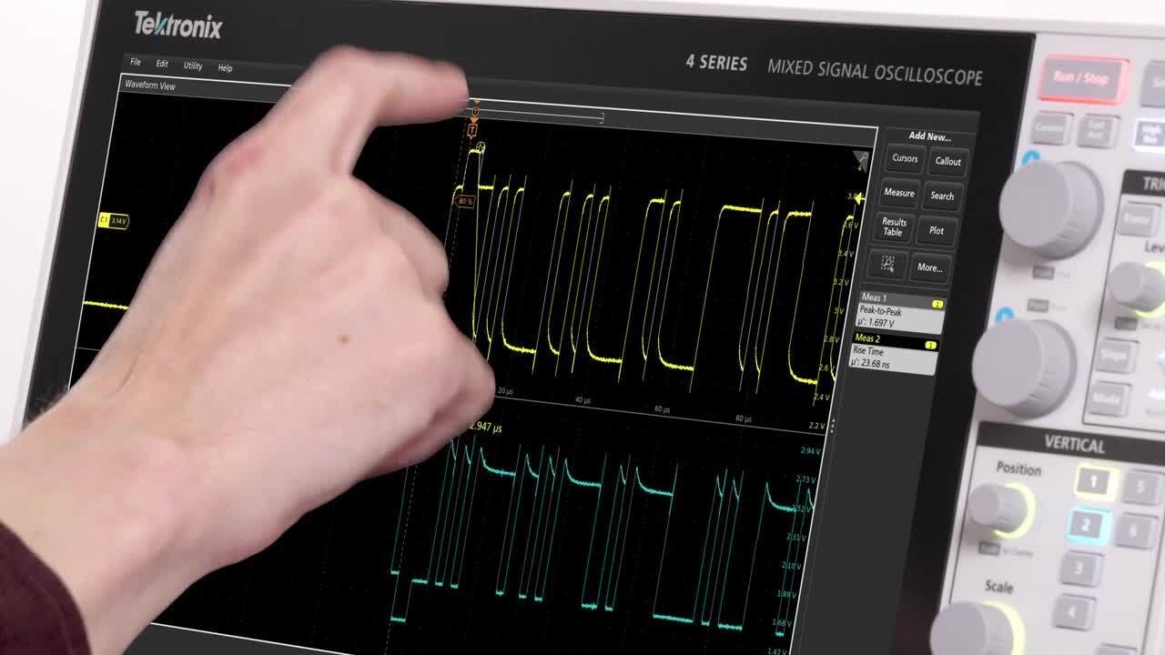 4 Series B MSO - Waveform Display and Controls