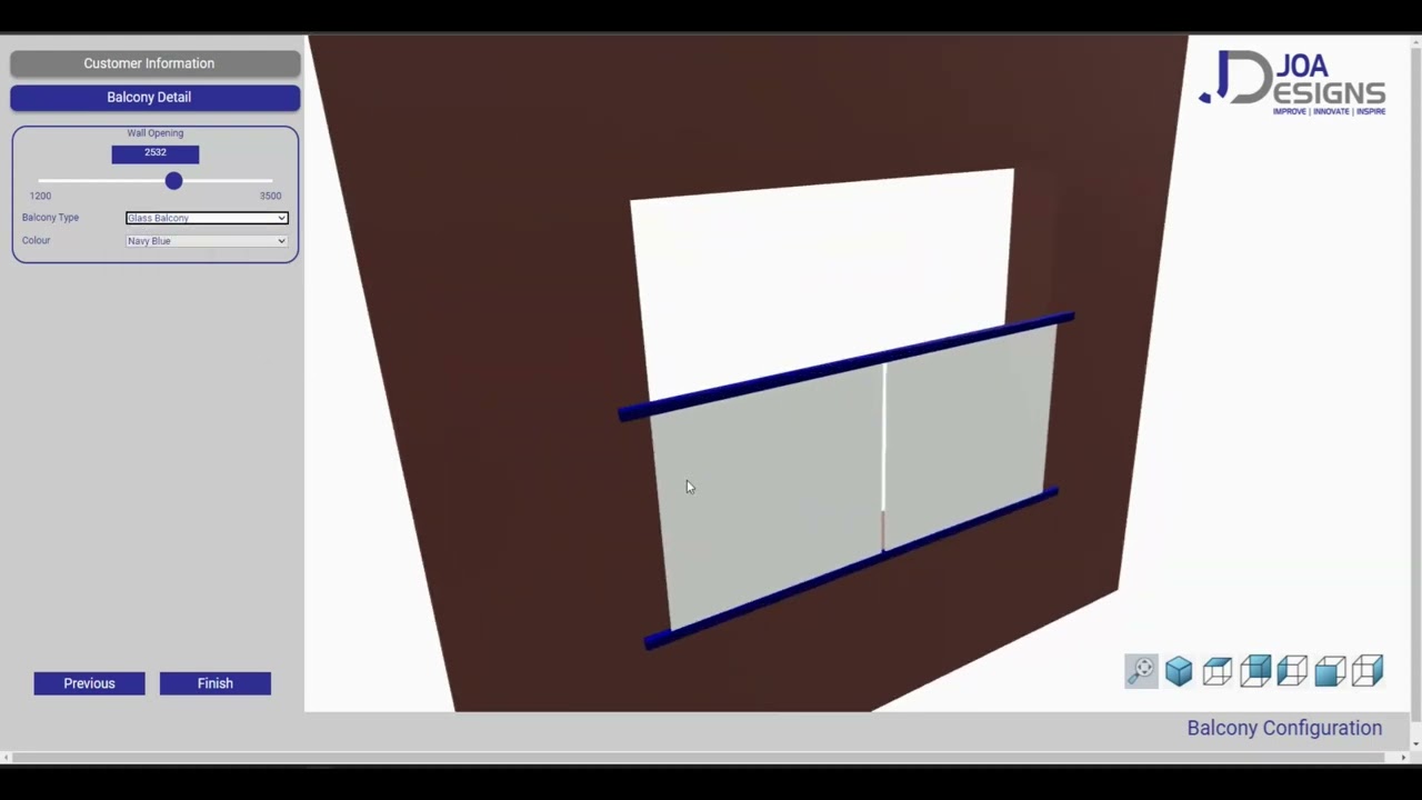 Juliet Balcony Configurator | Product Configurator | DriveWorks Pro | DriveWorks Live
