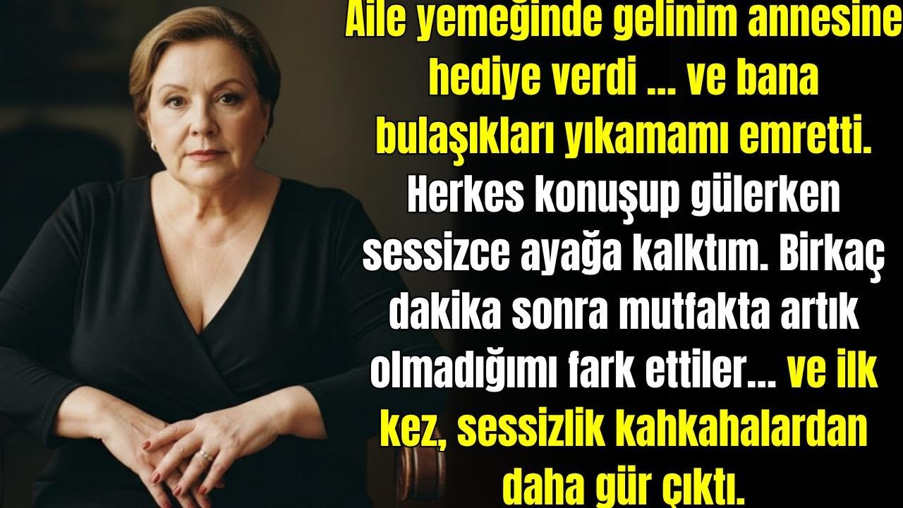 Gelinim annesine içecek ikram etti ve bana bulaşıkları yıkamamı emretti, ben yalnızca gülümsedim…