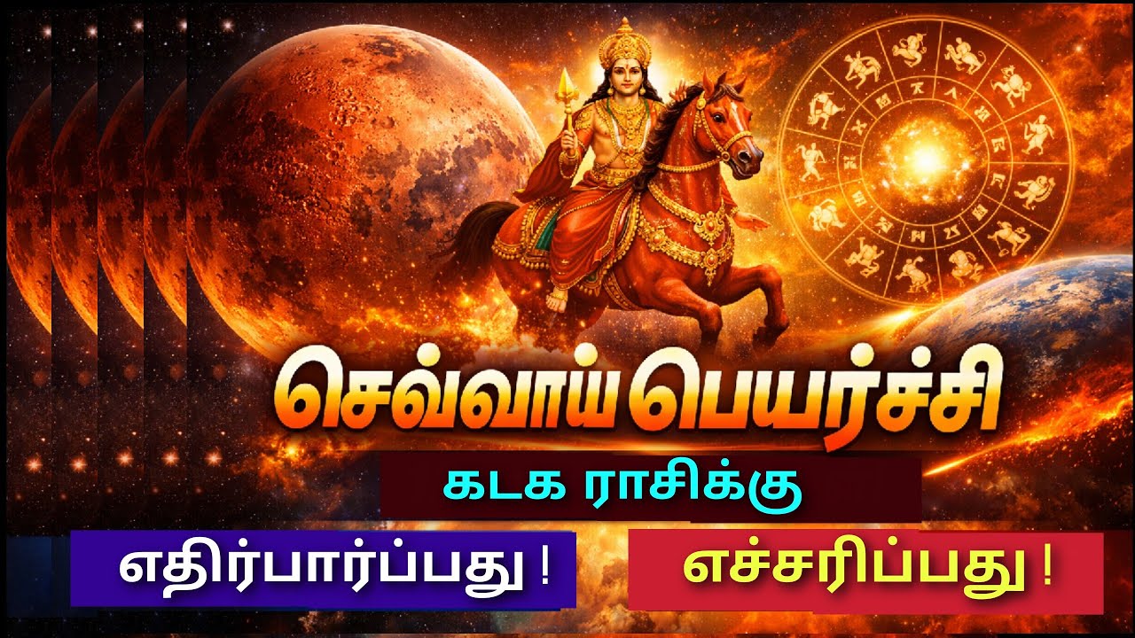 செவ்வாய் பெயர்ச்சி பலன்கள் கடகம் sevvai peyarchi 2026 in tamil kadagam rasi chevvai peyarchi palan