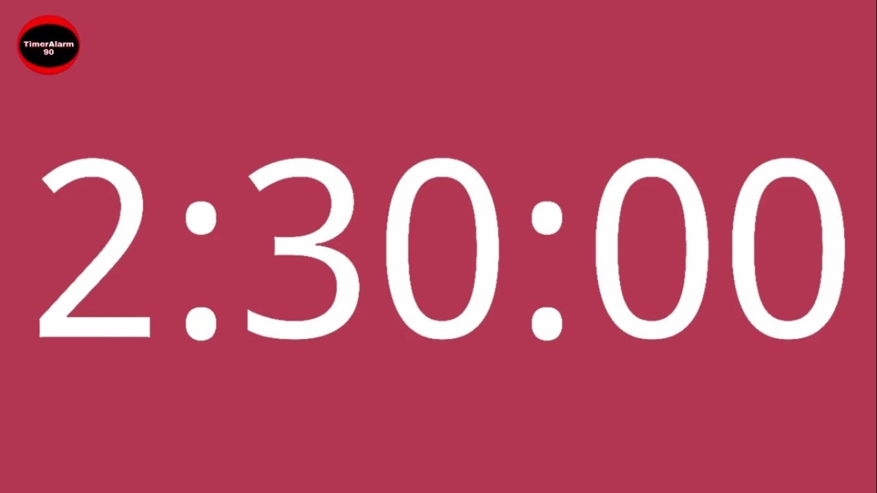 2 Hour 30 Minutes Timer | 150 Minutes Countdown Timer | Two and Half Hours