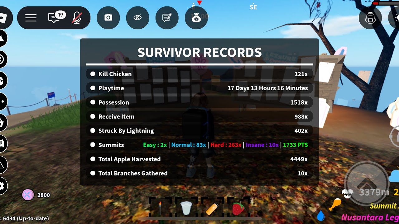 Insane Mode Using Mobile Phone in Mount Sumbing Roblox. 