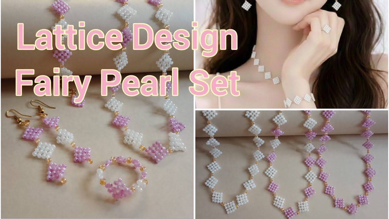 Lattice Design Available In Three Shades | Non Stretchable Handmade Beaded Jewelry | Korean Style