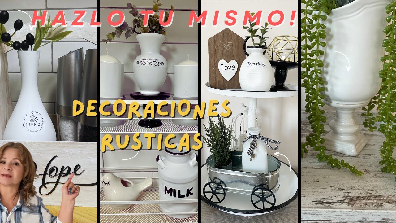 COMO HACER DECORACIONES RUSTICAS FARMHOUSE PARA LA COCINA/ HAZLO TU MISMO.