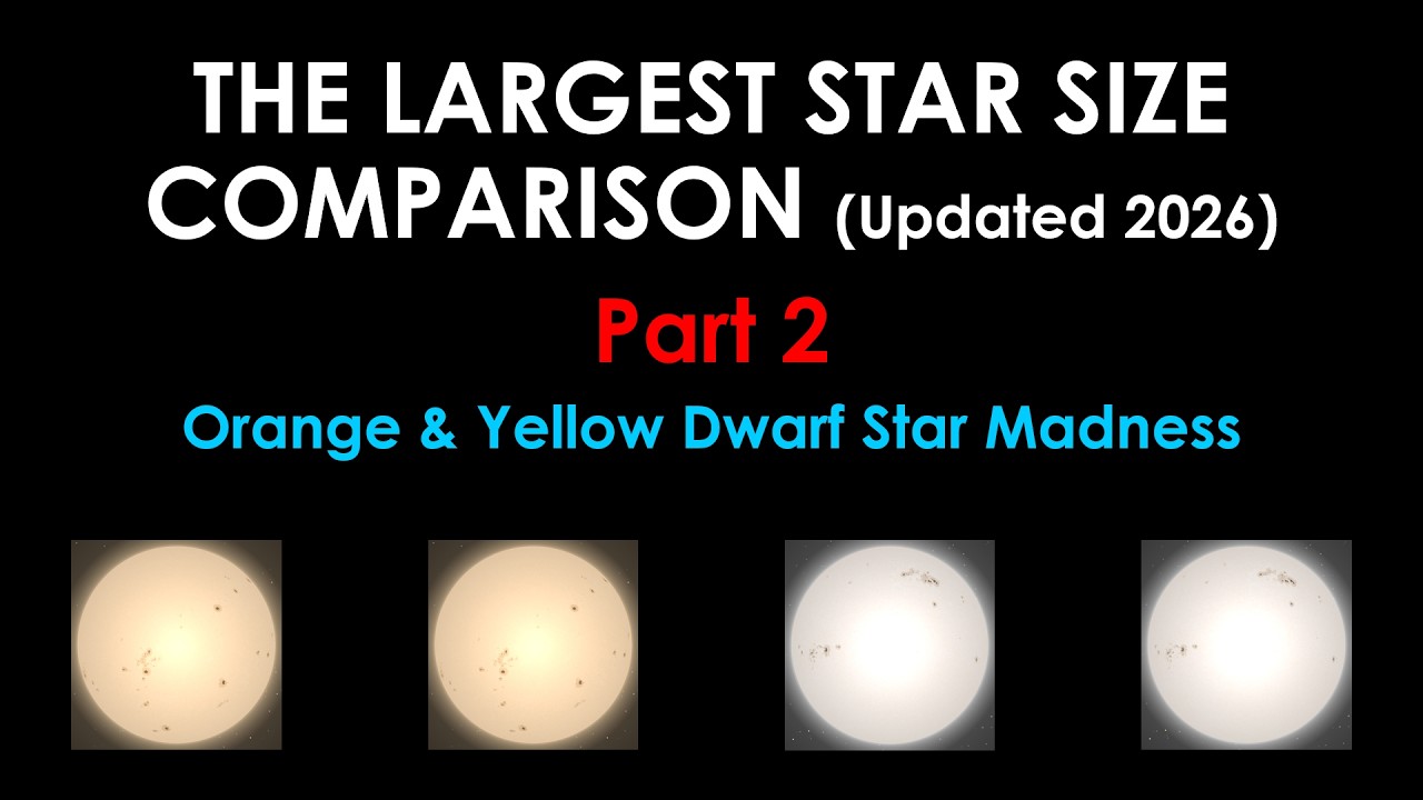 The Largest Star Size Comparison (Updated 2026) - Part 2: Orange & Yellow Dwarf Star Madness!