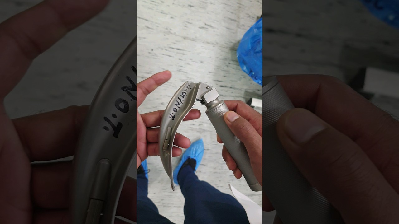 Laryngoscope blade and handle attachment #tcml #shorts