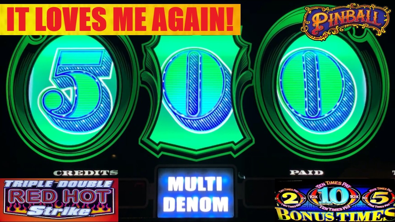 BIG WIN on Cash Machine! 2x 10x 5x Bonus Times + Triple Double Red Hot Strike + Pinball slots!