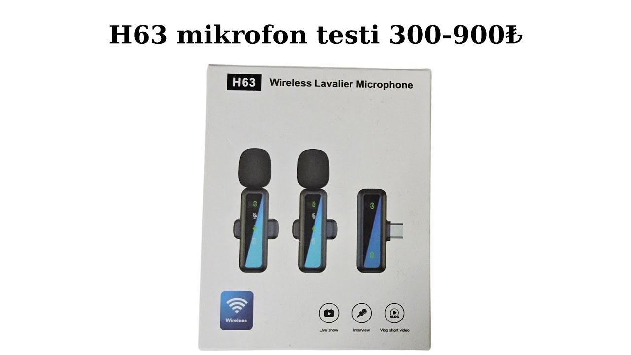H63 2.4G Wireless Lavalier Microphone – Kablosuz Yaka Mikrofon Seti