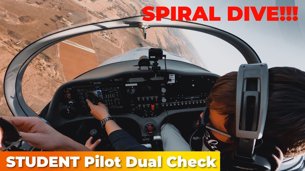 SPIRAL DIVE, STALLS and TURNS - Student Pilot 10 Hour Check