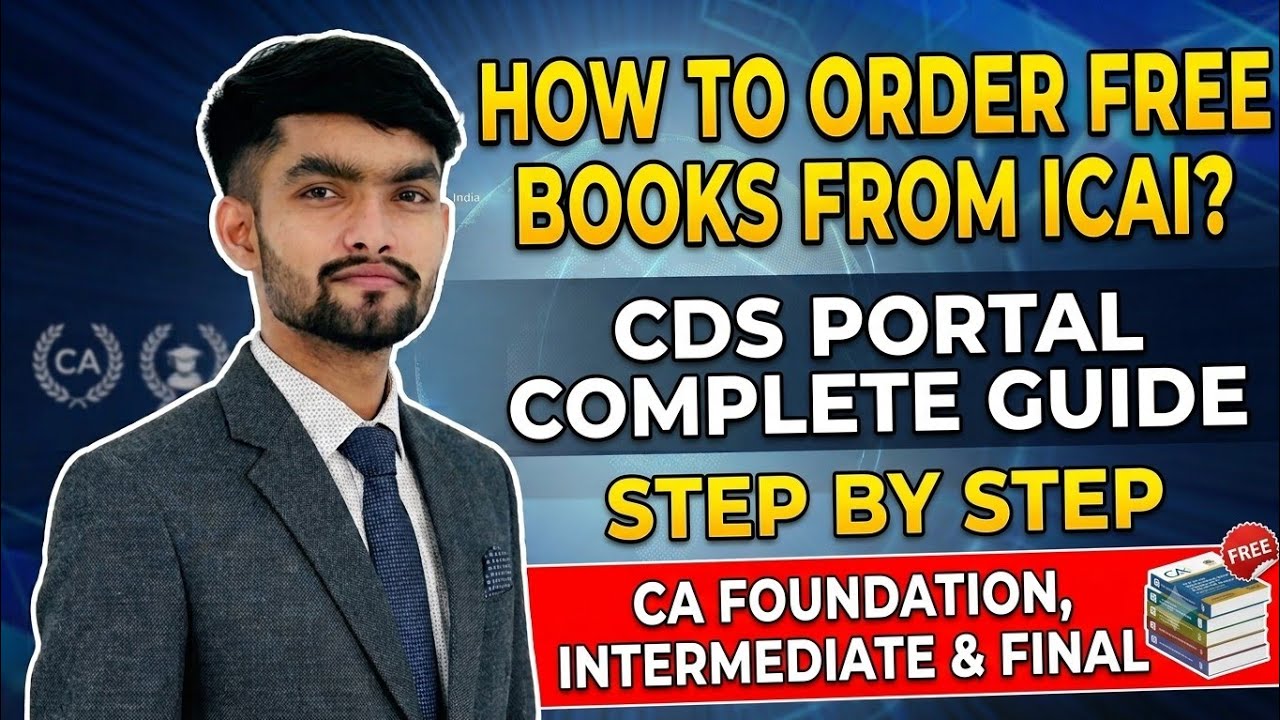 How to Order Free Books CA Foundation, CA Inter, CA Final | ICAI CDS Portal #icai #castudents