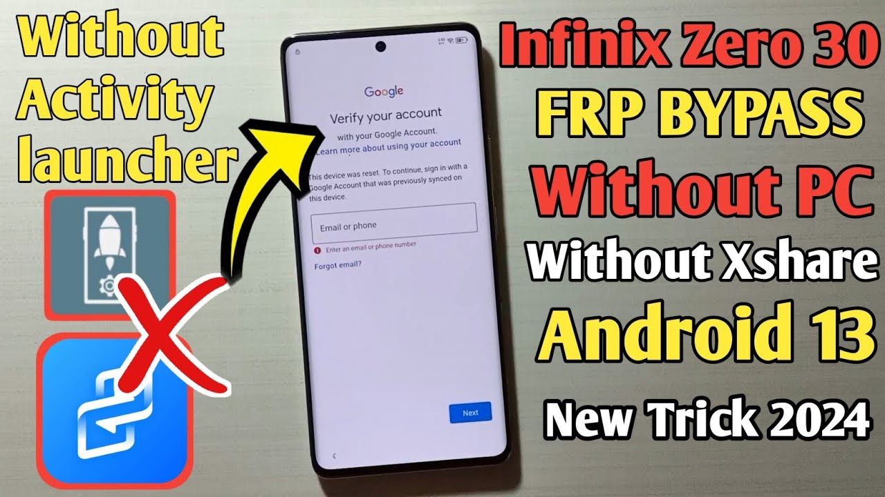Infinix Zero 30 Frp Bypass Android 13 || X6815D Google Account Bypass Without Pc || New Trick 2024