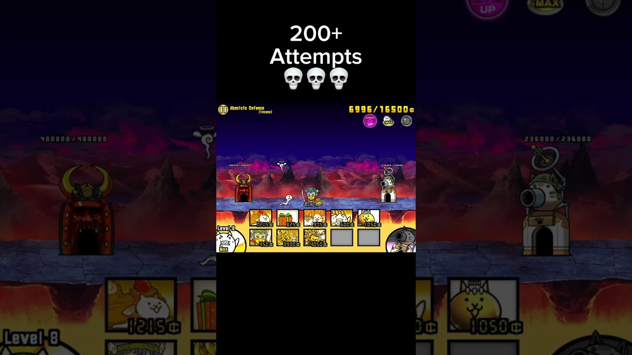 Unusually Fast Crazed Tank Cat Clear 💀 (Battle cats)