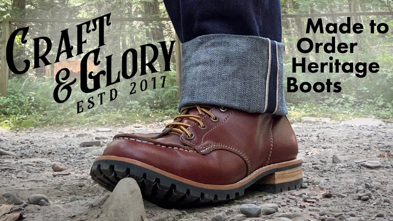Hand Made Heritage Boots | Craft and Glory Moc-Toe Explorer Leather Boots