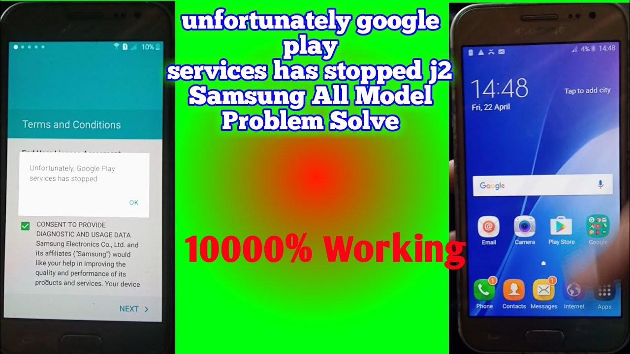 unfortunately google play services has stopped j2 #smrepairing